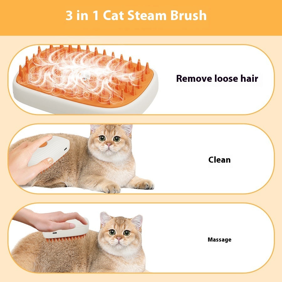 Rechargeable Pets Steam Brush